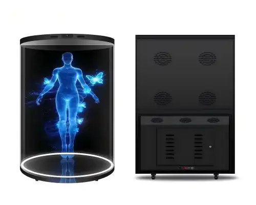 What display venues are suitable for cylindrical holographic screens?